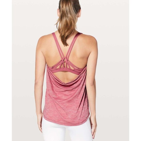 Lululemon Moment To Movement 2-In-1 Tank Heathered Cherry Tint / Cherry Tint 4 - Picture 1 of 5